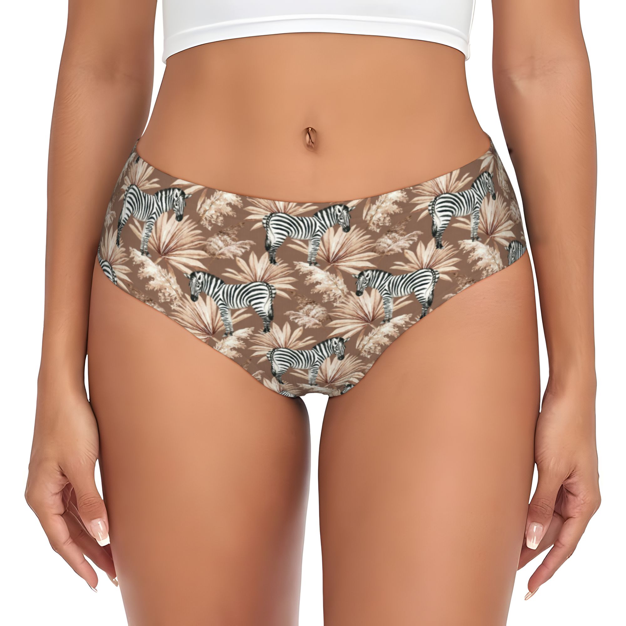 Palm Leaf Dried - Culottes extensibles pour femmes à motif