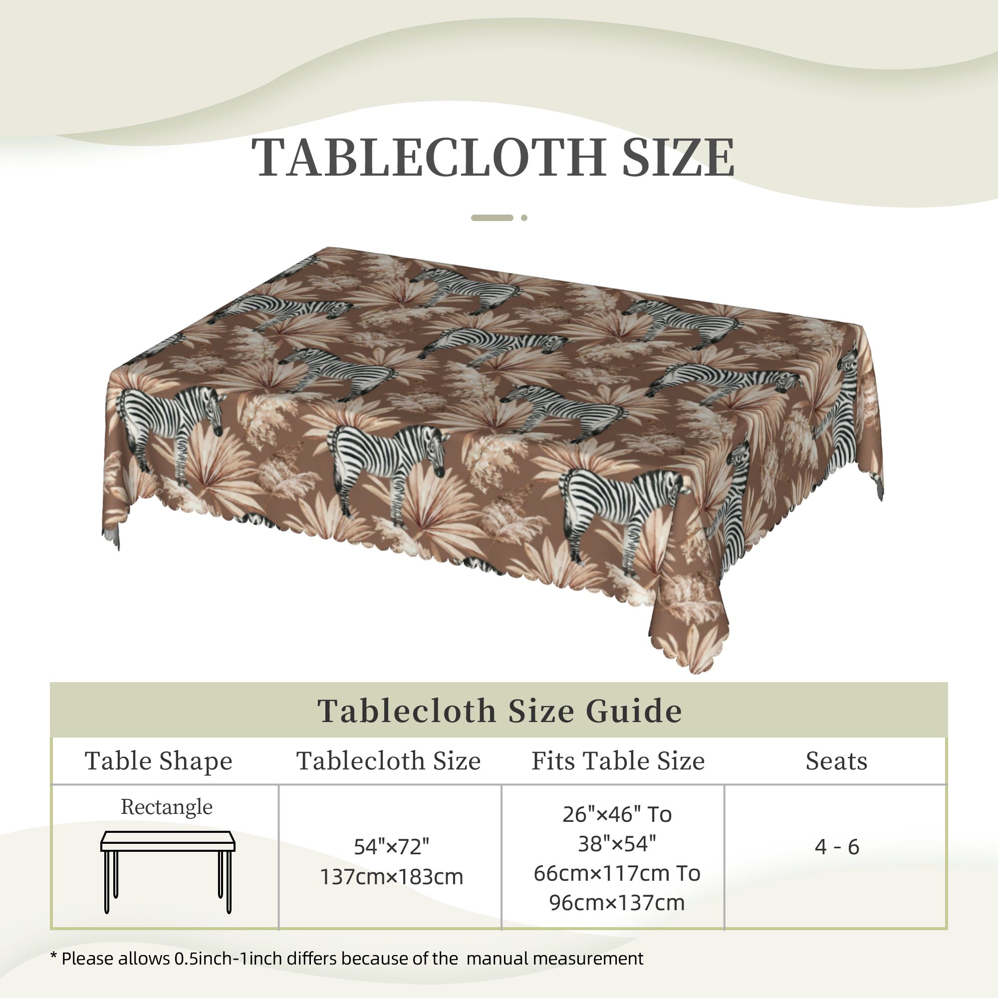 Nappe rectangulaire imperméabl - Palm Leaf Dried avis et prix
